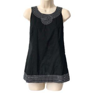 Ann Taylor Loft Sleeveless Woven Embroidered Tunic Small